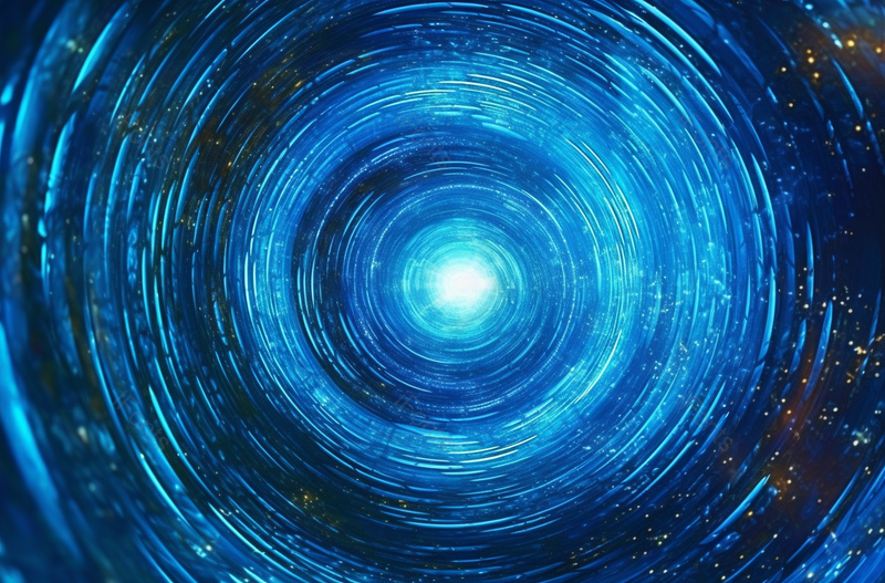 蓝色星空中心旋转银河系发光粒子,插画/手绘图,插画/手绘图库,插画/手绘图下载,插画/手绘